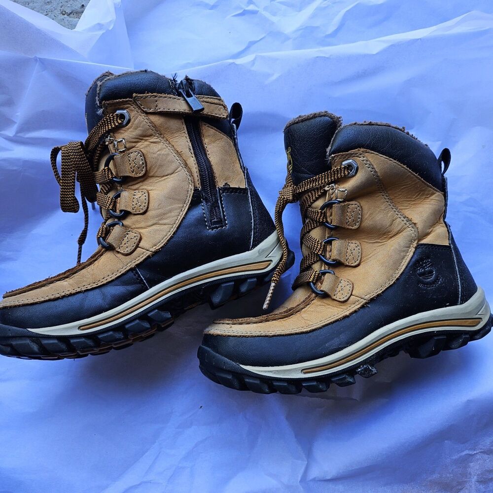 Timberland Waterproof PrimaLoft Duck Boots Wheat Tan Black Toddler 11